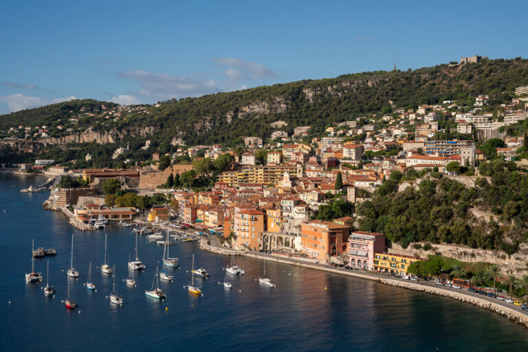 villefranche sur mer from a viewpoint above town