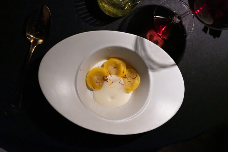 broth filled ravioli at fine dining restaurant in rome