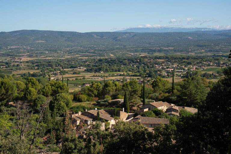 view of luberon valley from oppede le vieux