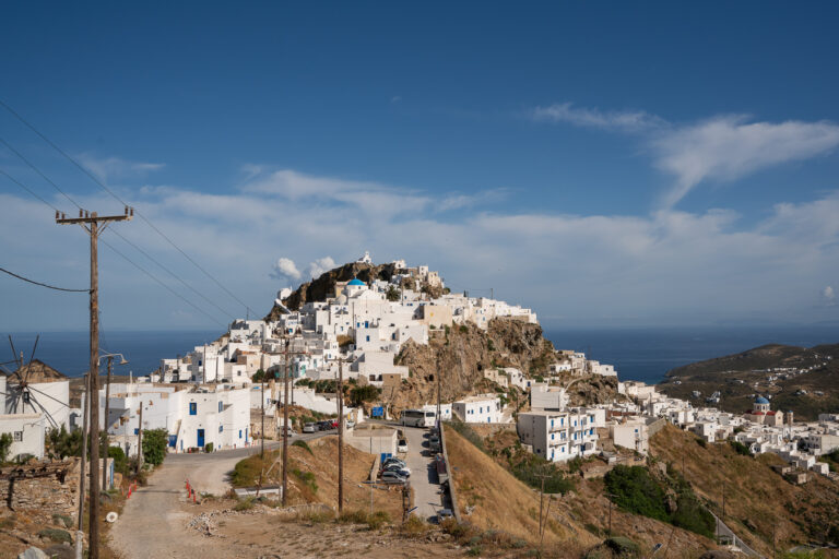 panoramic view of chora serifos greece