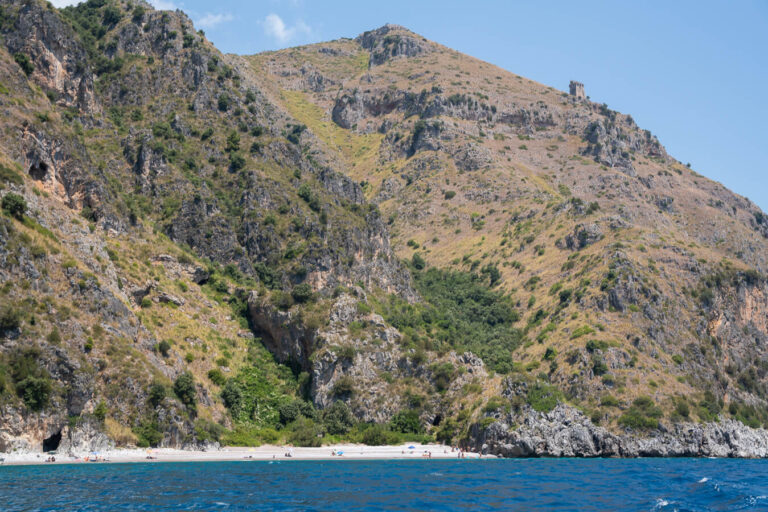 rugged scenery of the masseta, cilento coast italy